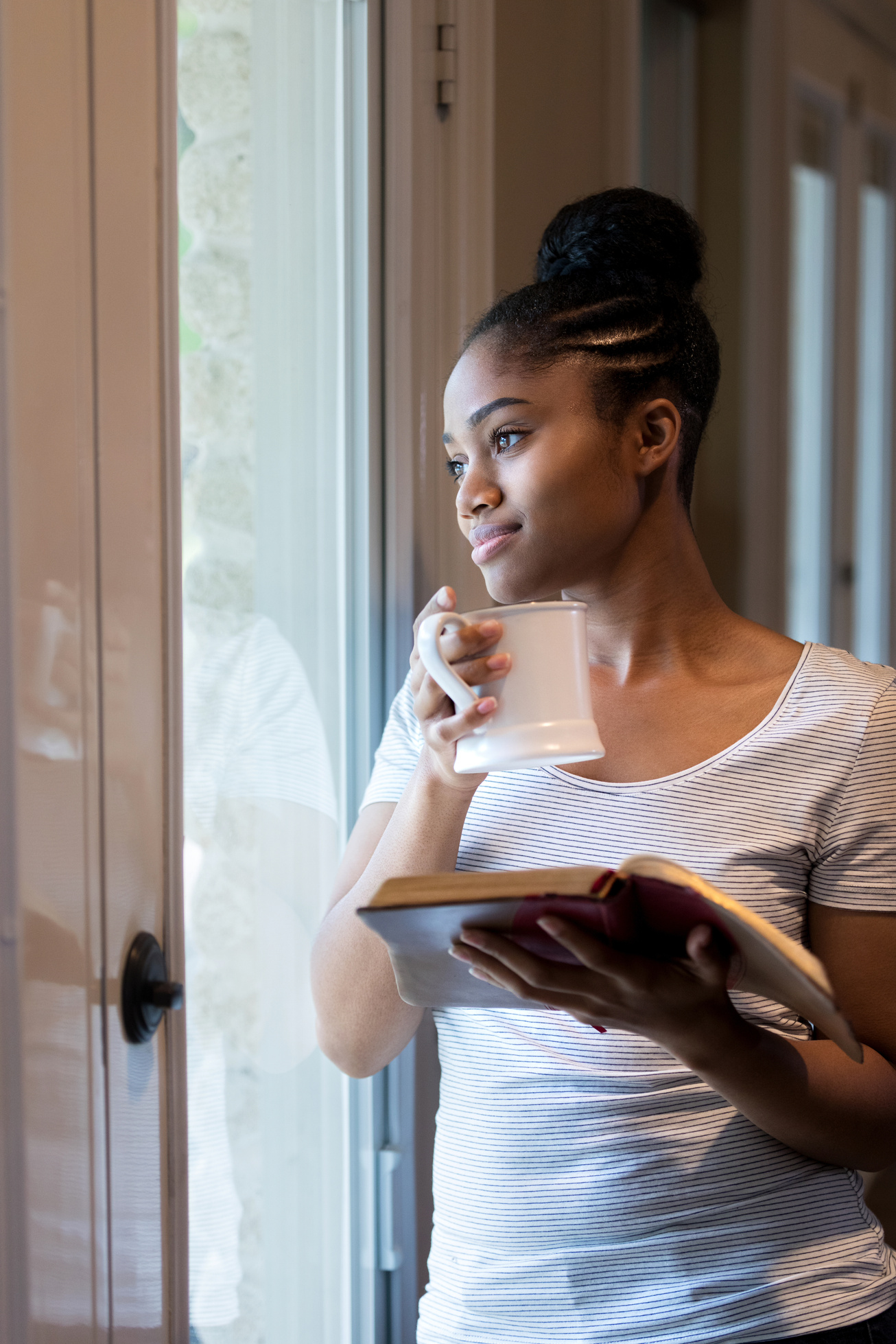 Reflective young woman